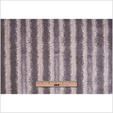Platinum and Oxford Tan Polyester-Viscose Cut-Out Velvet