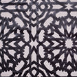 Gunmetal Geometric Polyester-Acrylic-Flax Flocked Chenille