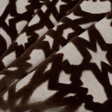 Bittersweet Brown Geometric Polyester-Acrylic-Flax Flocked Chenille