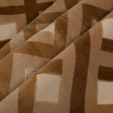 Nugget and Croissant Geometric Polyester-Acrylic Flocked Chenille
