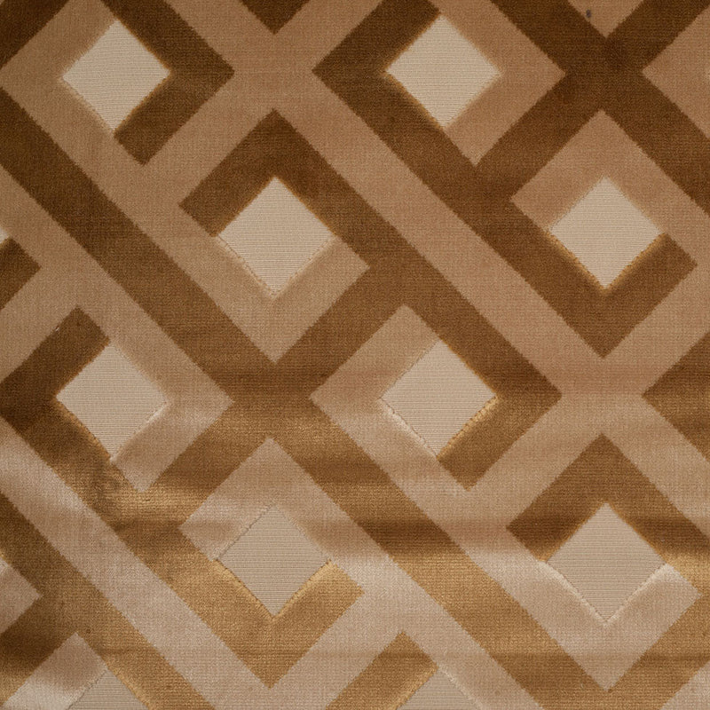 Nugget and Croissant Geometric Polyester-Acrylic Flocked Chenille