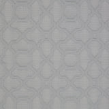 Fog Gray Geometric Cotton-Polyester Brocade