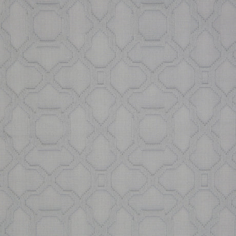 Fog Gray Geometric Cotton-Polyester Brocade