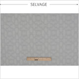 Fog Gray Geometric Cotton-Polyester Brocade