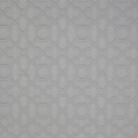 Fog Gray Geometric Cotton-Polyester Brocade