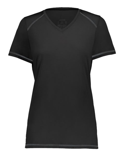 Women's Super Soft-Spun Poly V-Neck T-Shirt