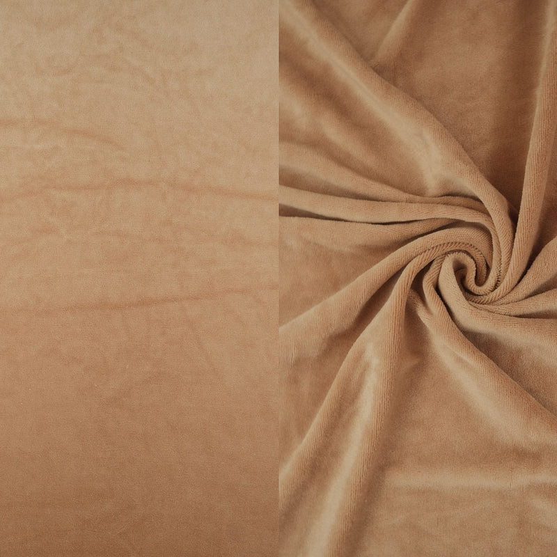 Stretch Velour Knit Fabric Solid