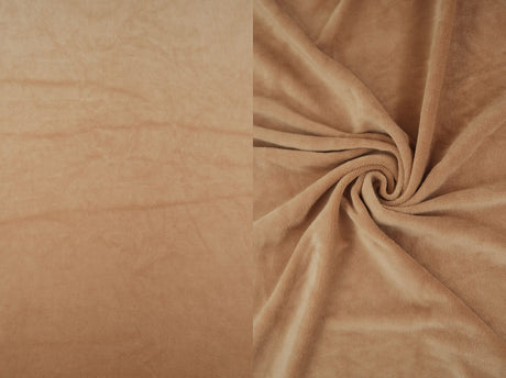 Stretch Velour Knit Fabric Solid