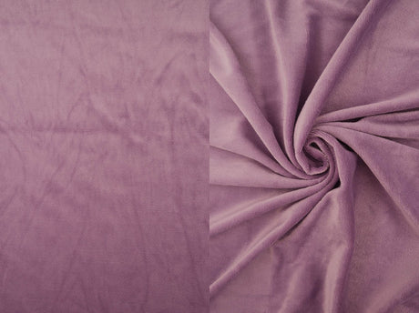 Stretch Velour Knit Fabric Solid