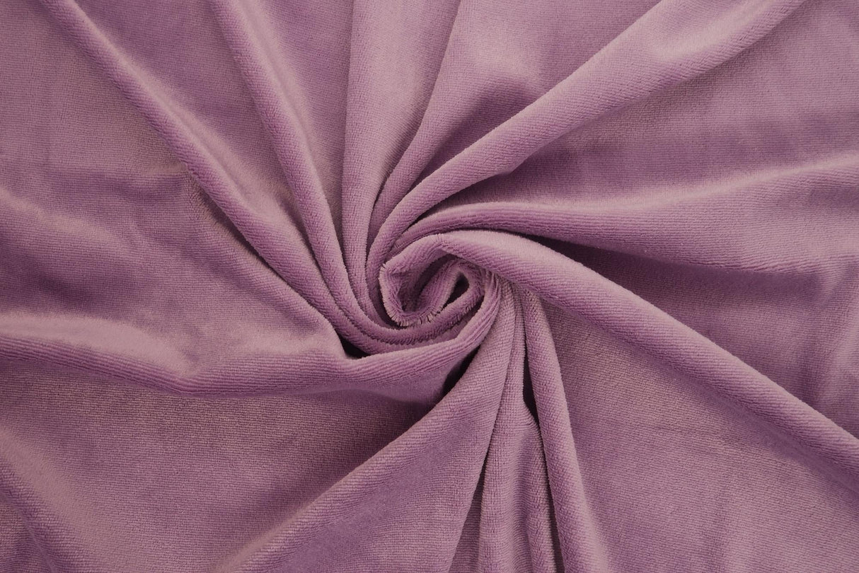 Stretch Velour Knit Fabric Solid