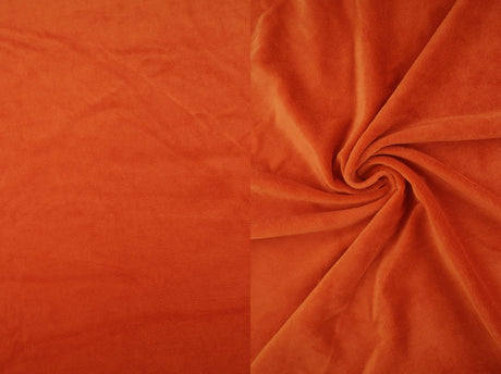 Stretch Velour Knit Fabric Solid
