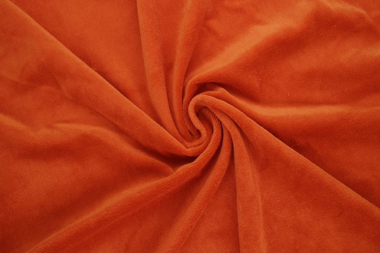Stretch Velour Knit Fabric Solid