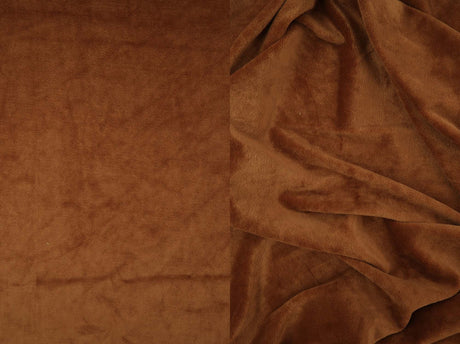 Stretch Velour Knit Fabric Solid