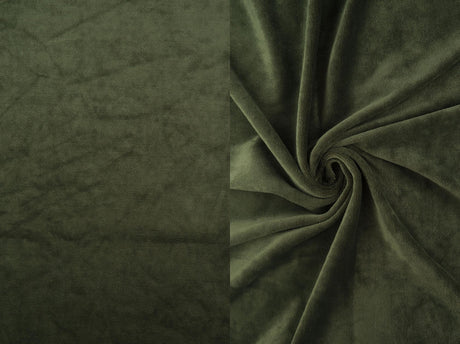 Stretch Velour Knit Fabric Solid