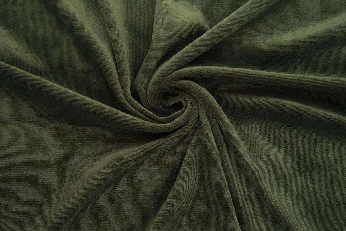 Stretch Velour Knit Fabric Solid