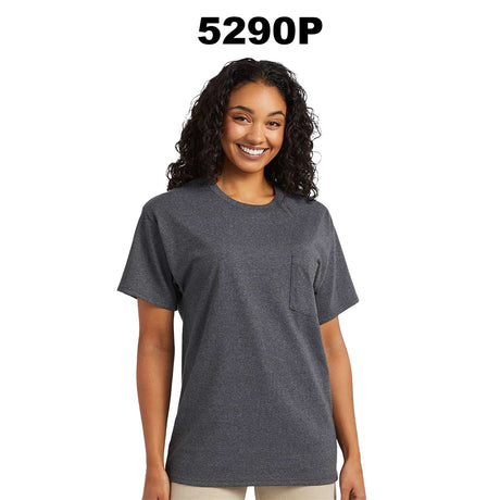 Hanes® Essential T Pocket Crew Neck Short Sleeve T-Shirt