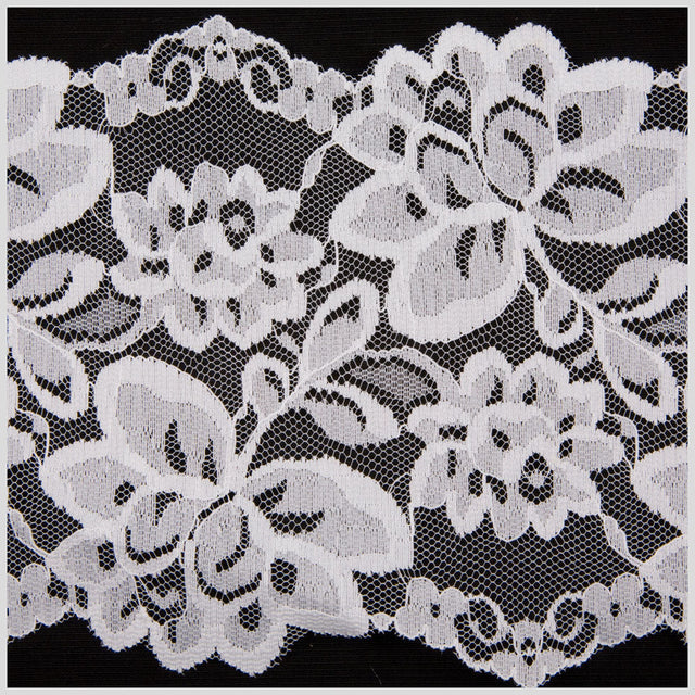 5.5" White Floral Lace Trim