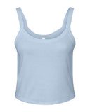 Women's spaghetti strap tank in Black, White, Heather Gray, Pink and Navy stretch rib fabric for summer wear