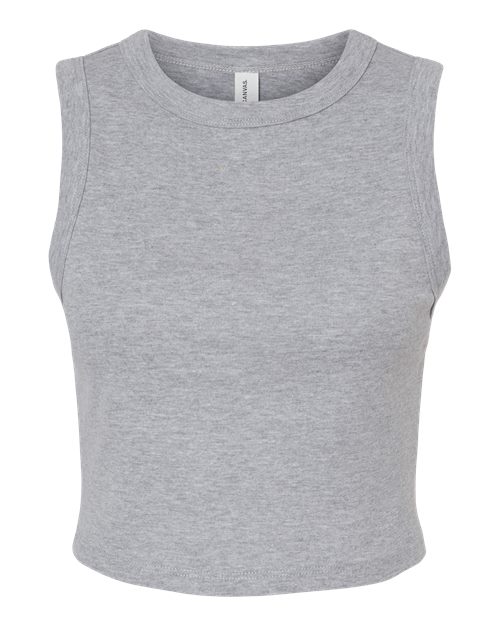 BELLA + CANVAS 1013 Women's Micro Rib Muscle Crop Tank in Athletic Heather