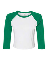 Women's Micro Rib Three-Quarter Raglan Sleeve Baby Tee