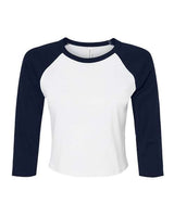 Women's Micro Rib Three-Quarter Raglan Sleeve Baby Tee