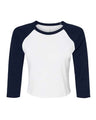 Women's Micro Rib Three-Quarter Raglan Sleeve Baby Tee