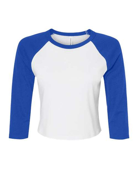 Women's Micro Rib Three-Quarter Raglan Sleeve Baby Tee