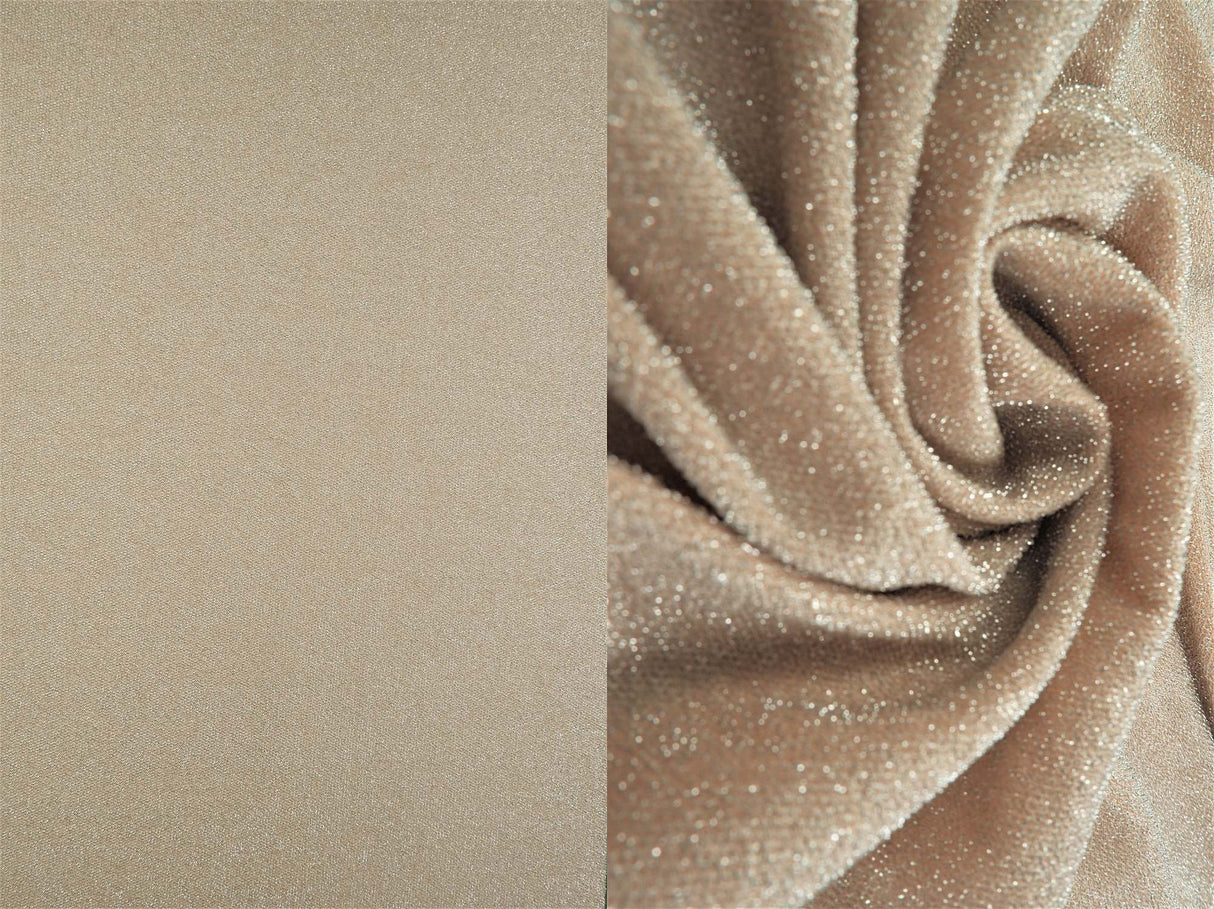 1 Yard Glitter Jersey Knit Fabric with Lurex, 150 GSM, 58/60? Wide Stretch Blend