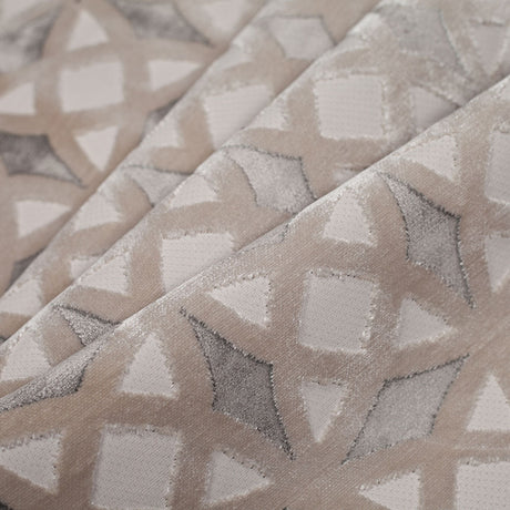 Platinum Black Geometric Laser Cut Velvet