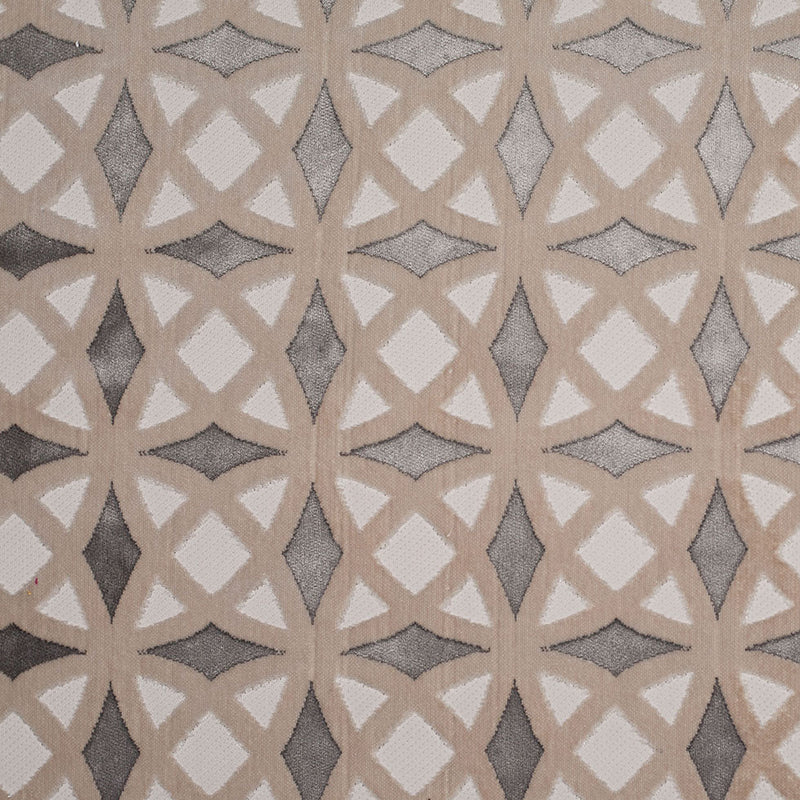 Platinum Black Geometric Laser Cut Velvet
