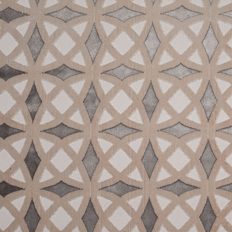 Platinum Black Geometric Laser Cut Velvet