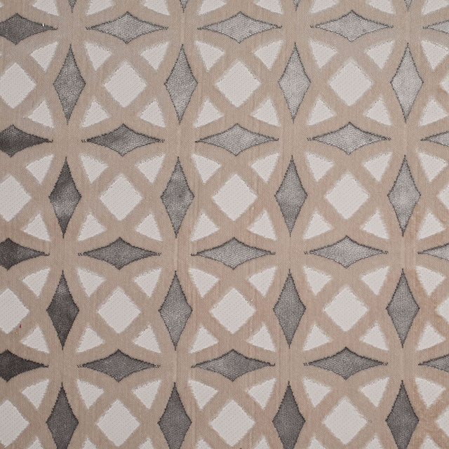 Platinum Black Geometric Laser Cut Velvet