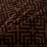 Espresso and Woodsmoke Geometric Acrylic-Polyester-Viscose Chenille