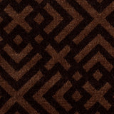 Espresso and Woodsmoke Geometric Acrylic-Polyester-Viscose Chenille