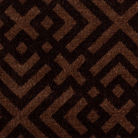 Espresso and Woodsmoke Geometric Acrylic-Polyester-Viscose Chenille