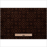 Espresso and Woodsmoke Geometric Acrylic-Polyester-Viscose Chenille