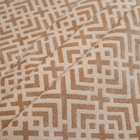 Tannin and Eggnog Geometric Acrylic-Polyester-Viscose Chenille