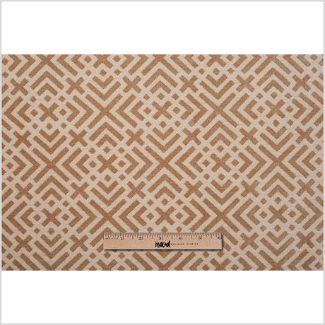 Tannin and Eggnog Geometric Acrylic-Polyester-Viscose Chenille