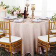 Round Sequin Tablecloth 90" Blush Pink/Rose Gold