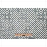Mist Green and Erget White Geometric Acrylic-Polyester-Viscose Chenille