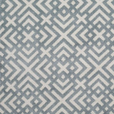 Mist Green and Erget White Geometric Acrylic-Polyester-Viscose Chenille