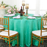Round Sequin Paillette Poly Flax/Burlap Tablecloth