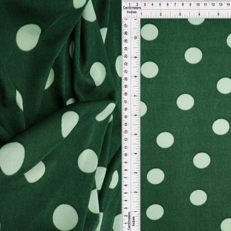 Polka Dot Ribbed Stretch Knit Fabric