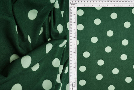 Polka Dot Ribbed Stretch Knit Fabric
