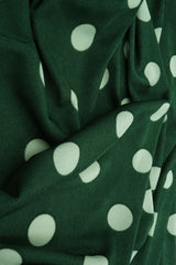 Polka Dot Ribbed Stretch Knit Fabric