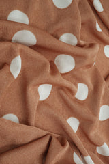 Polka Dot Ribbed Stretch Knit Fabric