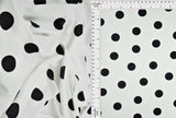 Polka Dot Ribbed Stretch Knit Fabric