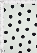 Polka Dot Ribbed Stretch Knit Fabric