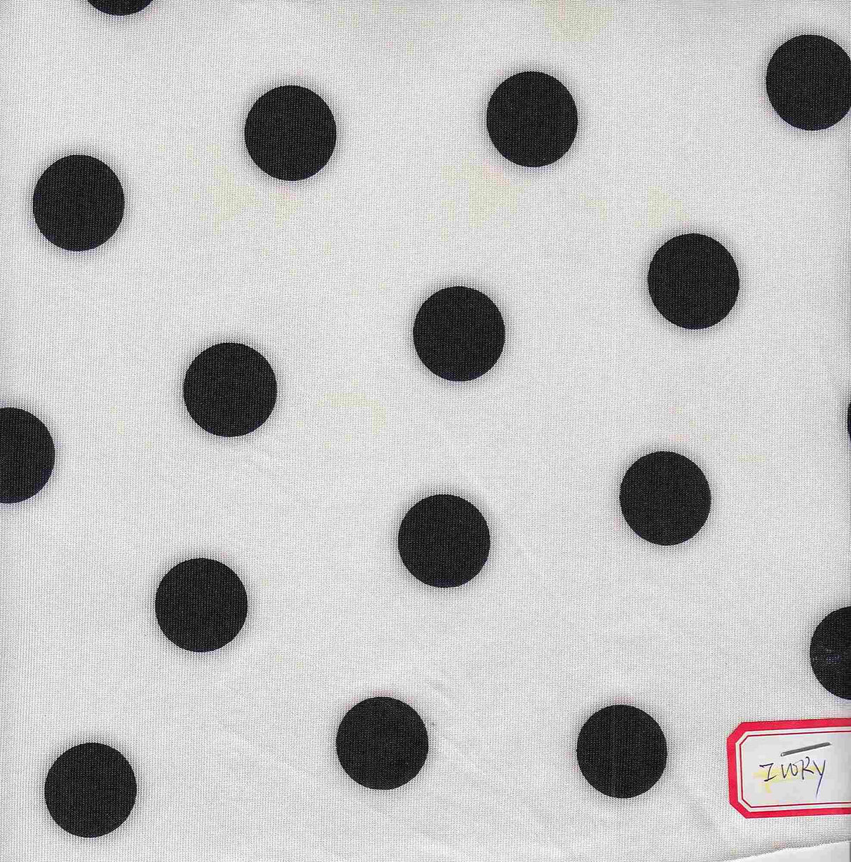 Polka Dot Ribbed Stretch Knit Fabric