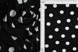 Slinky Rib Knit Fabric Polka Dot Print, 1x1 Stretch Soft & Drapey 52/54" Wide